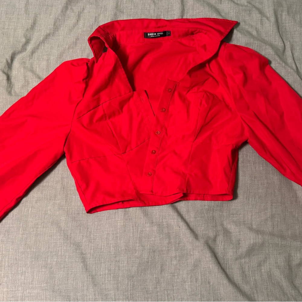SHEIN Bold Red Blouse